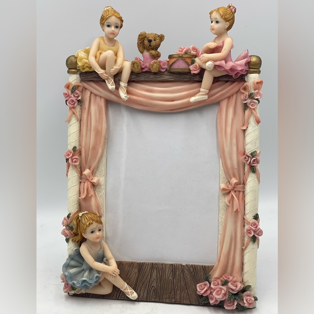 Montefiori Collection Vintage Rare Italian Pink Resin 3D Ballerina Picture Frame